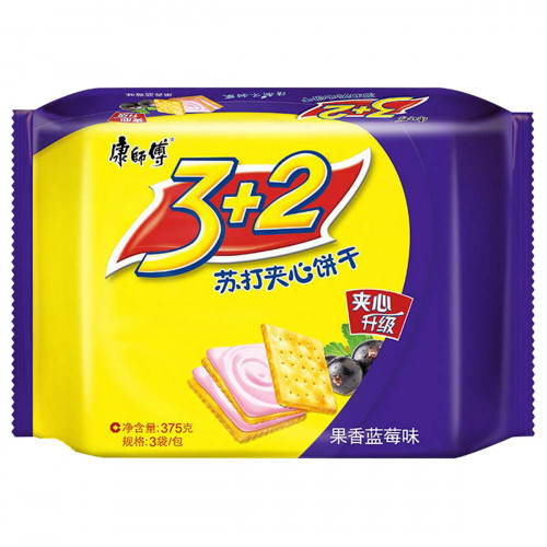 康师傅3+2苏打夹心饼-果香蓝莓